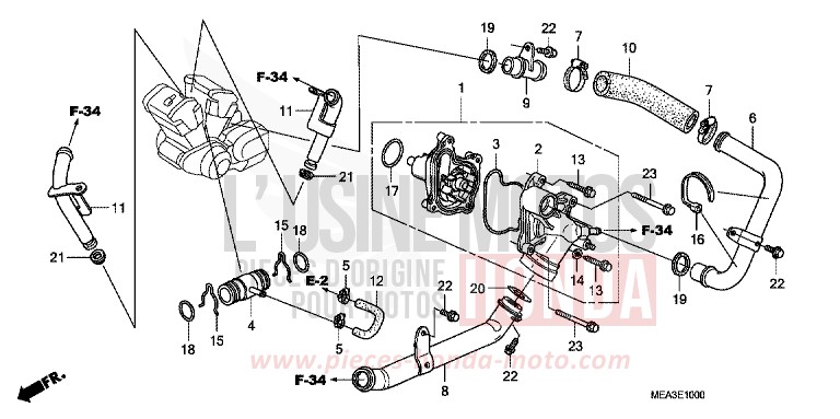 LUFTFILTER von Forza 300 SEAL SILVER METALLIC (NHA14) von 2013